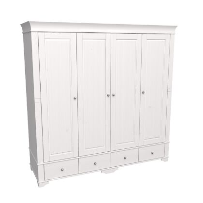 Шкаф 4х дверный Бейли с глухими дверями